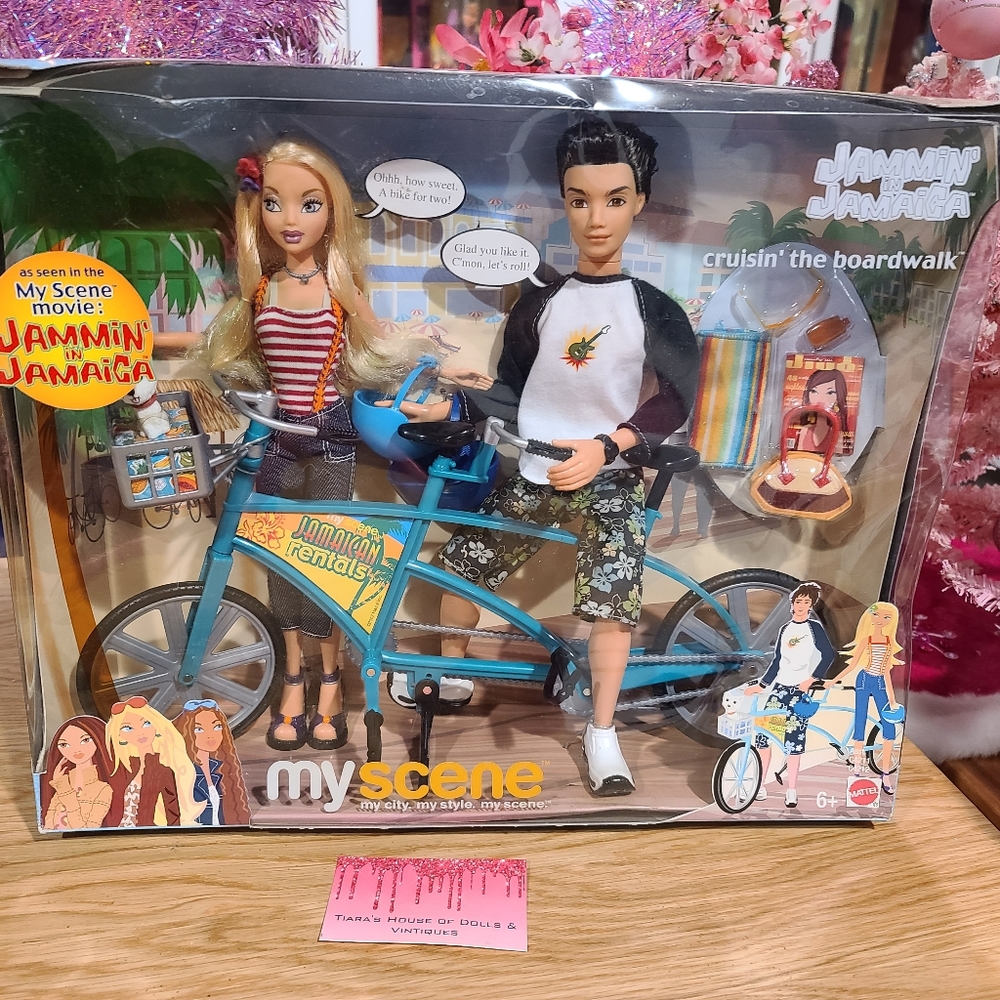 NEW! 2003 MY SCENE JAMMIN IN JAMAICA CRUSIN THE BOARDWALK DOLL SET!